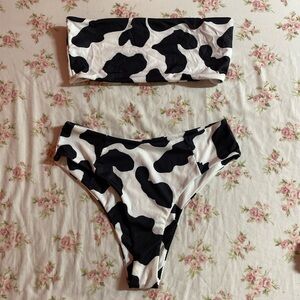 cow print bikini set
